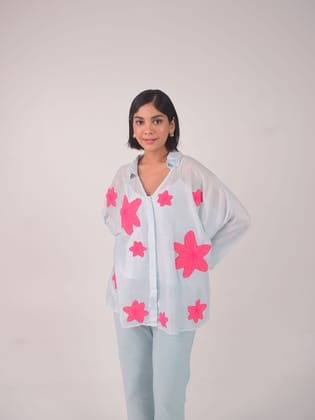 Sadie Applique Modal Shirt-XS