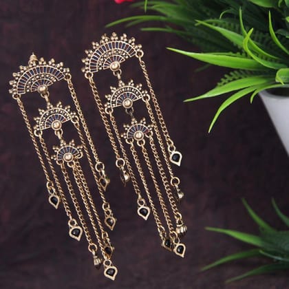 Antique Gold Plated Mandala Tassel Earring- AER 2806
