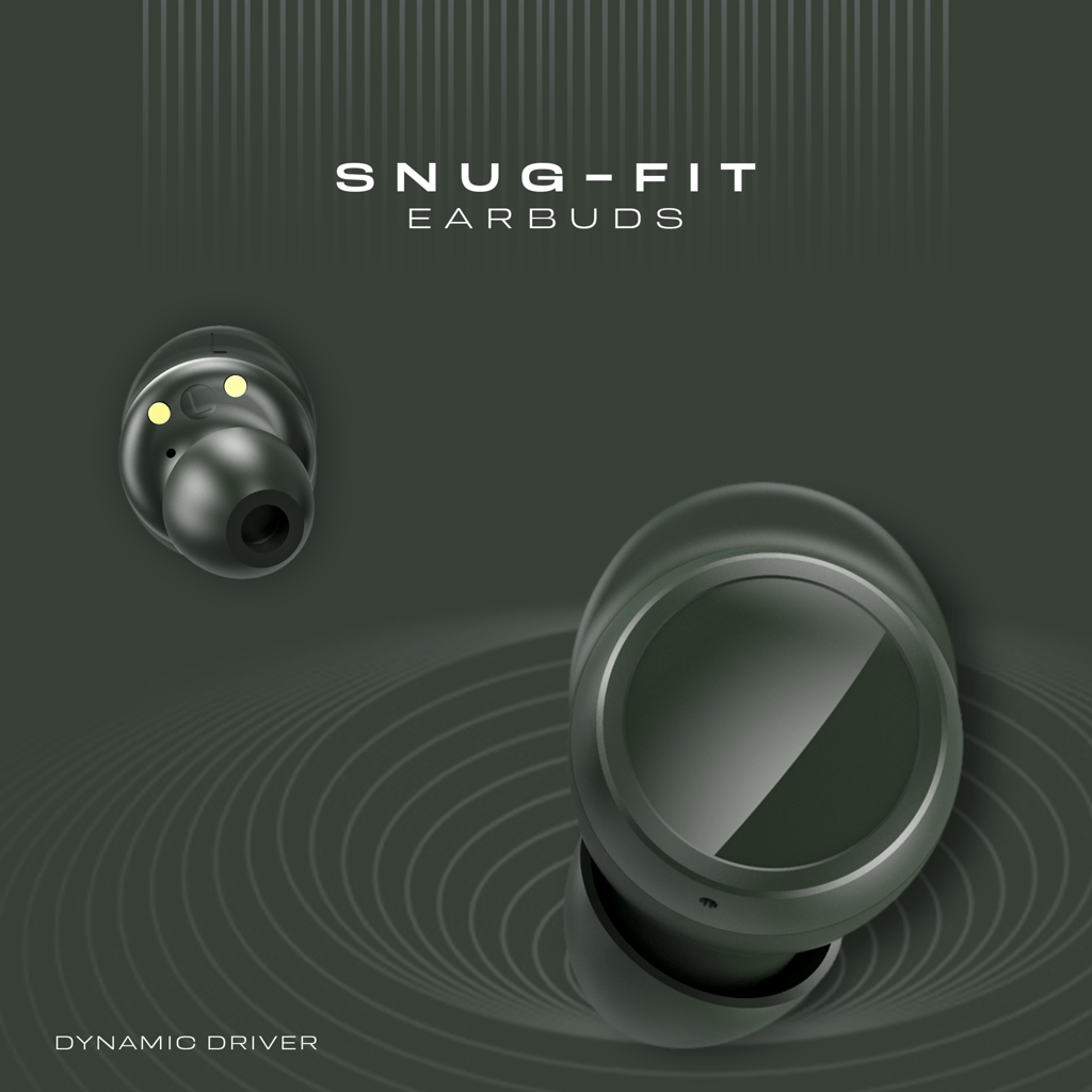 Cellecor BroPods CB04 Waterproof Earbuds With 20 Hours Playtime, Automatic Pairing, ENC Bluetooth - Green