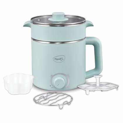 Pigeon Swift Plus Multi-Cook Kettle 1.5L with Steamer & Egg Rack – Blue