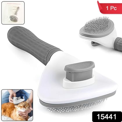 Self-Cleaning Slicker Brush for Dogs & Cats (1 Pc)