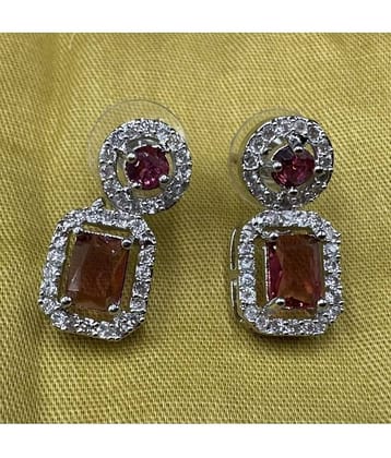 Charms White Stud Earrings ( Pack of 1 )