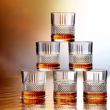 Whiskey Glasses Transparent Tumblers, Perfect for Scotch, Bourbon, Wine, Cocktails (Set of 6; 310 ml) Whiskey Glasses Transparent Tumblers, Perfect for Scotch, Bourbon, Wine, Cocktails (Set of 6; 310 ml)