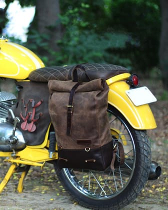 backpack pannier - classic roll top-tobacco brown / eu