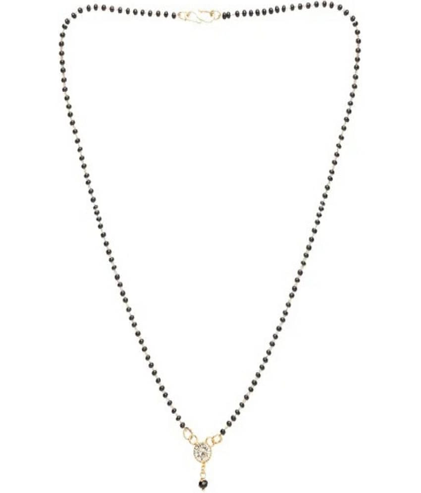 PUJVI - Black Mangalsutra ( Pack of 1 )