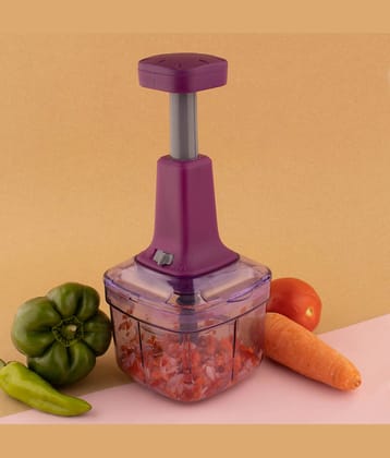 Magicspoon Fruit & Vegetable Chopper with 4 Blades, 1000ml, Set of 1