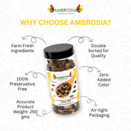 Ambrosia Classic Trail Mix 250g | Mixed Berries & Seeds