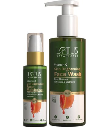 Lotus Botanicals Vitamin-C Face Wash 180ml & Face Moisturiser 45g (Pack of 2)