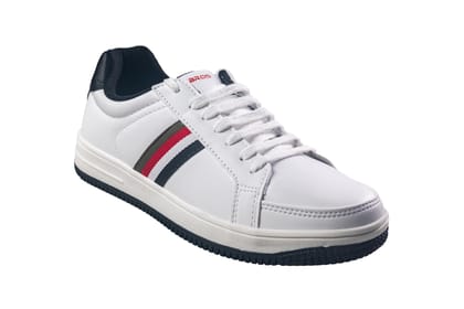Abros Gents White / Black Sports Shoe-White/Black / 6