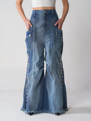 MAKE SHIFT LINK FLARE JEANS-XS