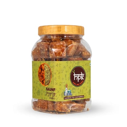 HPK Agro and Foods Saunf Jaggery Cubes | Natural Digestive & Sweetener | 500g