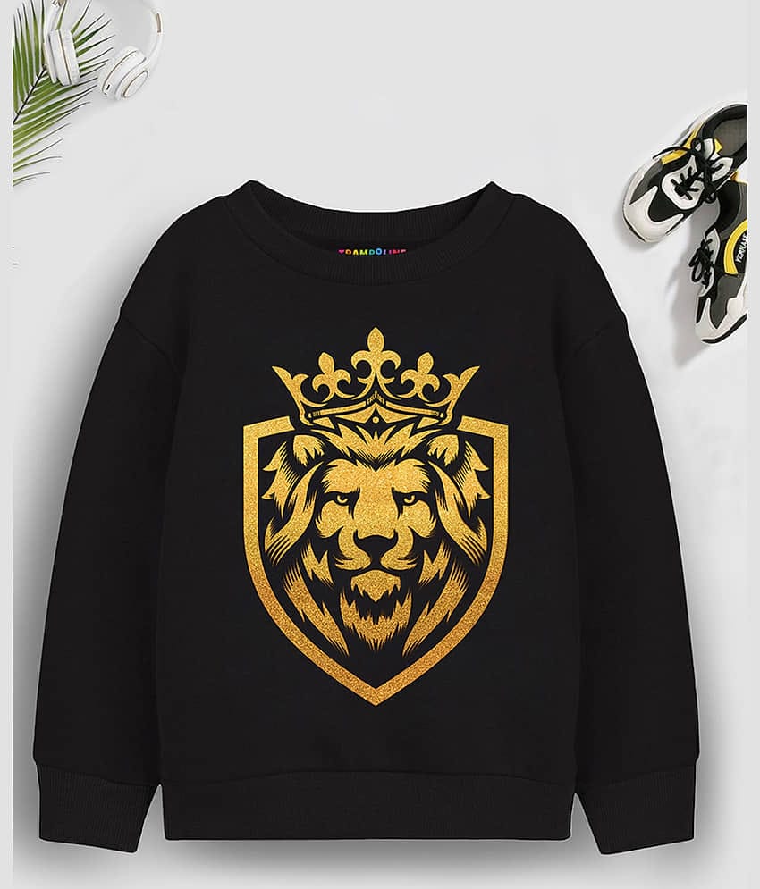 Trampoline Pack of 1 Boys Cotton Blend Sweatshirt ( Black )