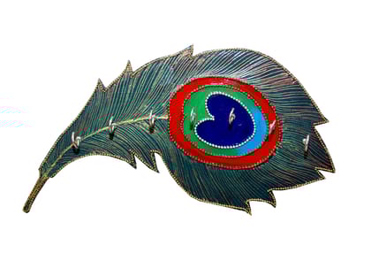 Peacock Feather Key holder