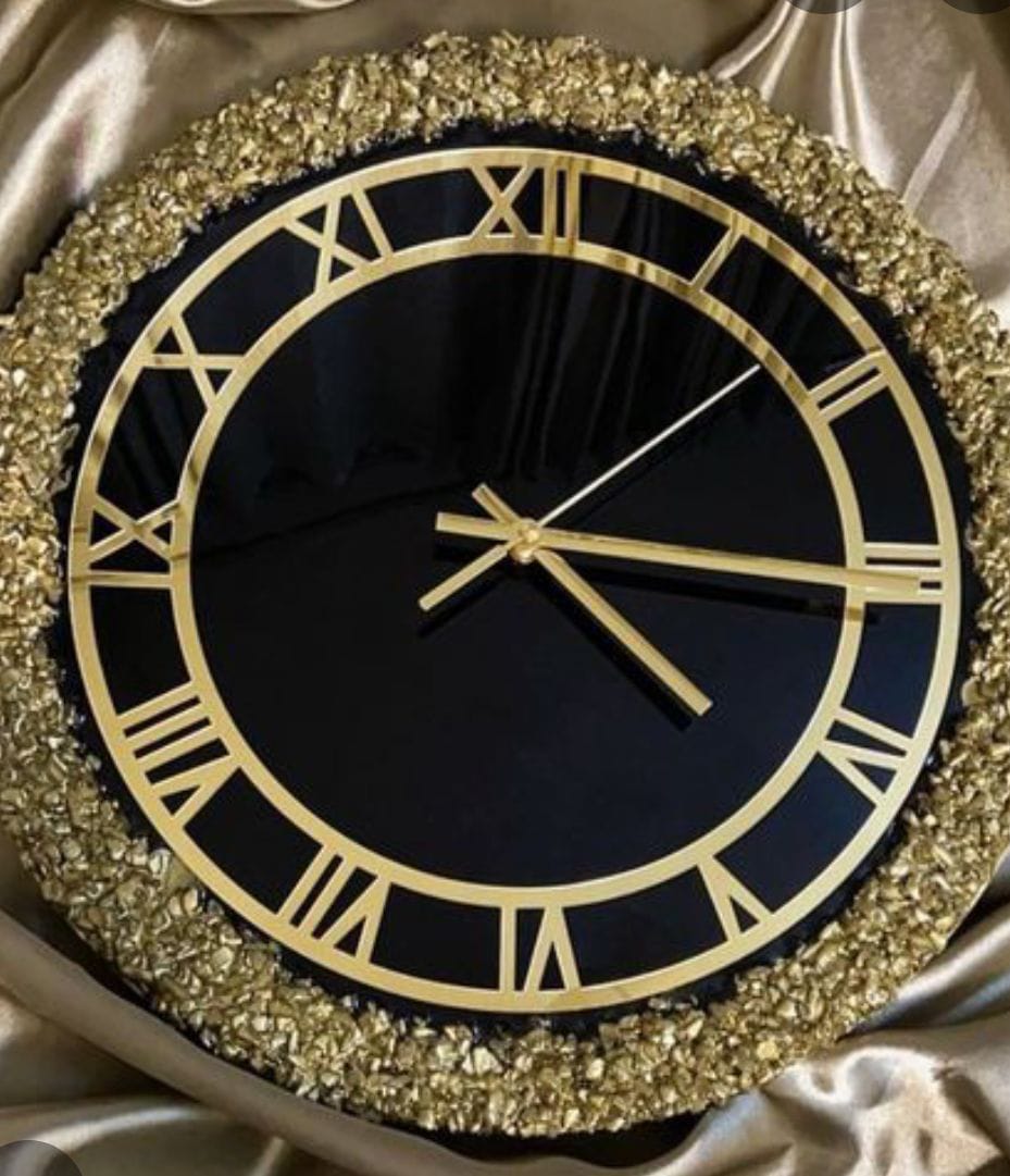Resin handmade wall clock.