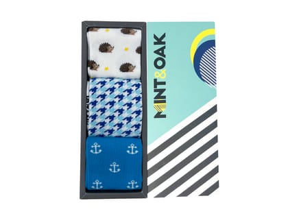 Fun and Fabulous Set-of-3 Crew Socks for Men
