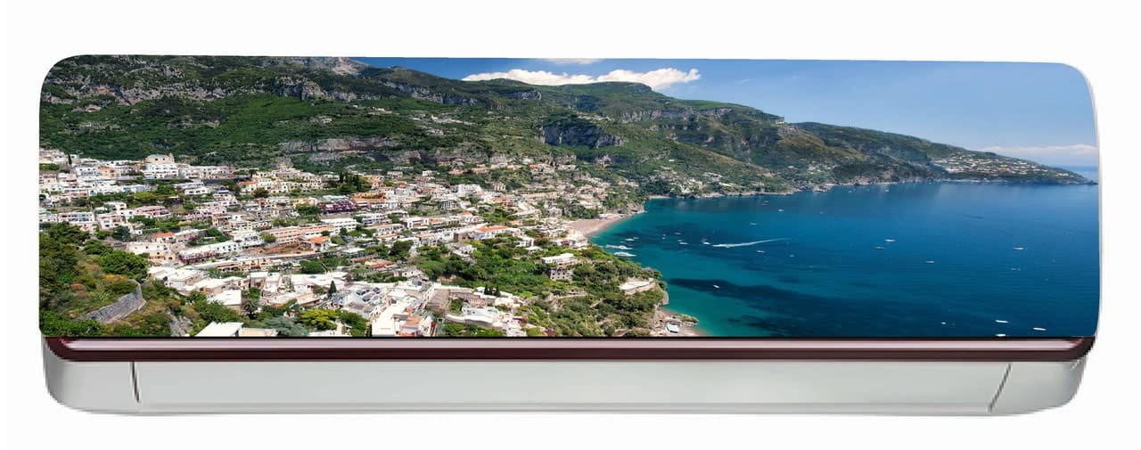 DreamKraft Beautiful Beach View AC Sticker (Multicolor PVC Vinyl, 30cm X 91cm)