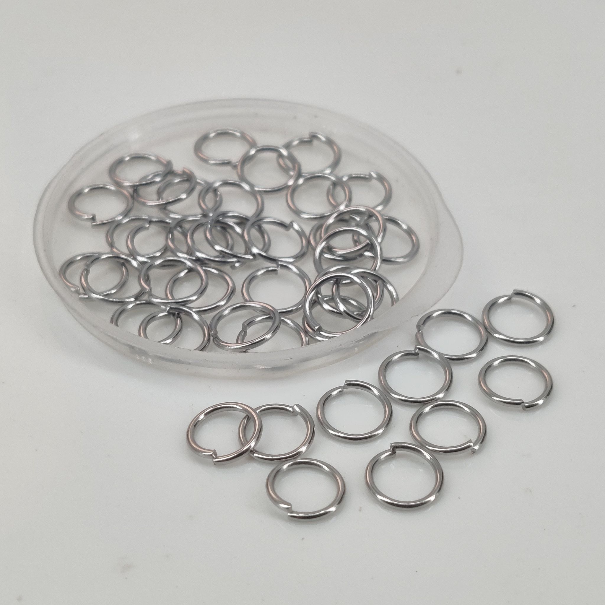 Tarnish Resistant 304-Stainless Steel Jump Rings 7x0.8 MM (65+ Pieces, 5 Grams) Silver Color For Jewellery Making-5 Grams (65+ Pieces)