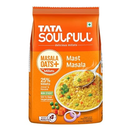 Tata Soulfull Masala Oats+ Tasty Snack With Millets - Mast Masala, 38 g Pouch Tata Soulfull Masala Oats+ Tasty Snack With Millets - Mast Masala, 38 g Pouch