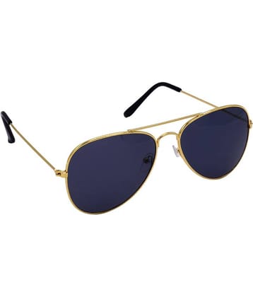 Hrinkar Gold Pilot Sunglasses ( Pack of 1 )
