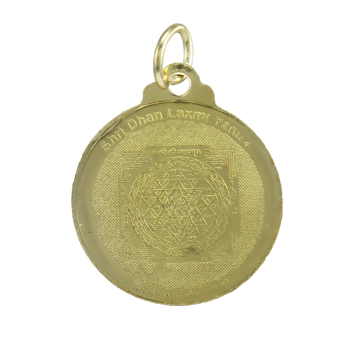Nawani Gold Plated Shri Dhan Laxmi Maha Yantra Locket for Men & Woman. Size 3x3 cm