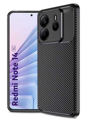 Aramid Fibre Series Shockproof Armor Back Cover for Redmi Note 14 5G, 6.67 inch, Black