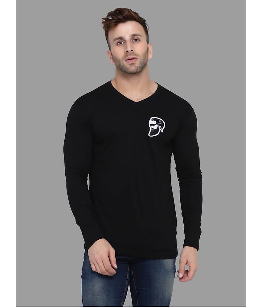 Tfurnish Cotton Blend Blue Solids T-Shirt