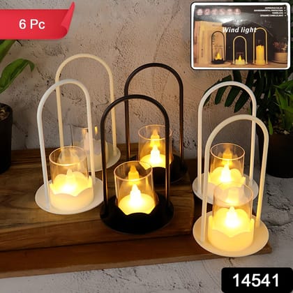 Decorative Wind Light Style Plastic Flameless LED Candles (6 Pc)