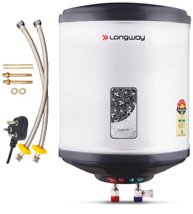 Longway Superb 35 Ltr 5 Star Rated Automatic Storage Water for Home, Water Geyser, Water Heater, Electric Geyser with Multiple Safety System & Anti-Rust Coating | 1-Year Warranty | (Gray, 35 Ltr) Longway Superb 35 Ltr 5 Star Rated Automatic Storage Water