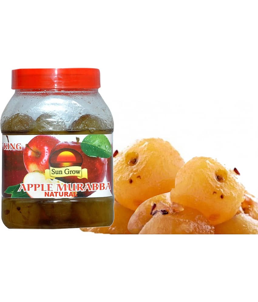 Sun Grow NATURAL Home Made Ghar Ka Bana Organic Sweet Apple Murabba of Kashmire Apples Pickle 1000 g