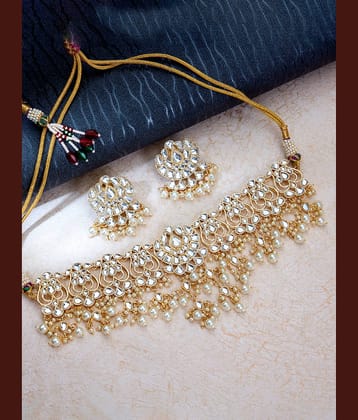 Sukkhi White Alloy Necklace Set ( Pack of 1 )