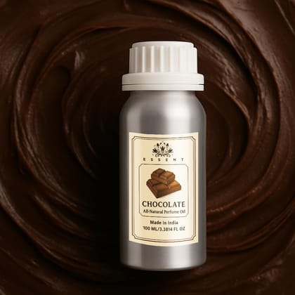 Essent Chocolate Unisex Roll-On Attar  3.38 fl. oz. (100 ml) | Long-Lasting Natural Fragrance | Alcohol-Free Perfume Oil