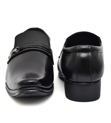 Mens Faux Leather Formal Shoes Size 8 (Black)