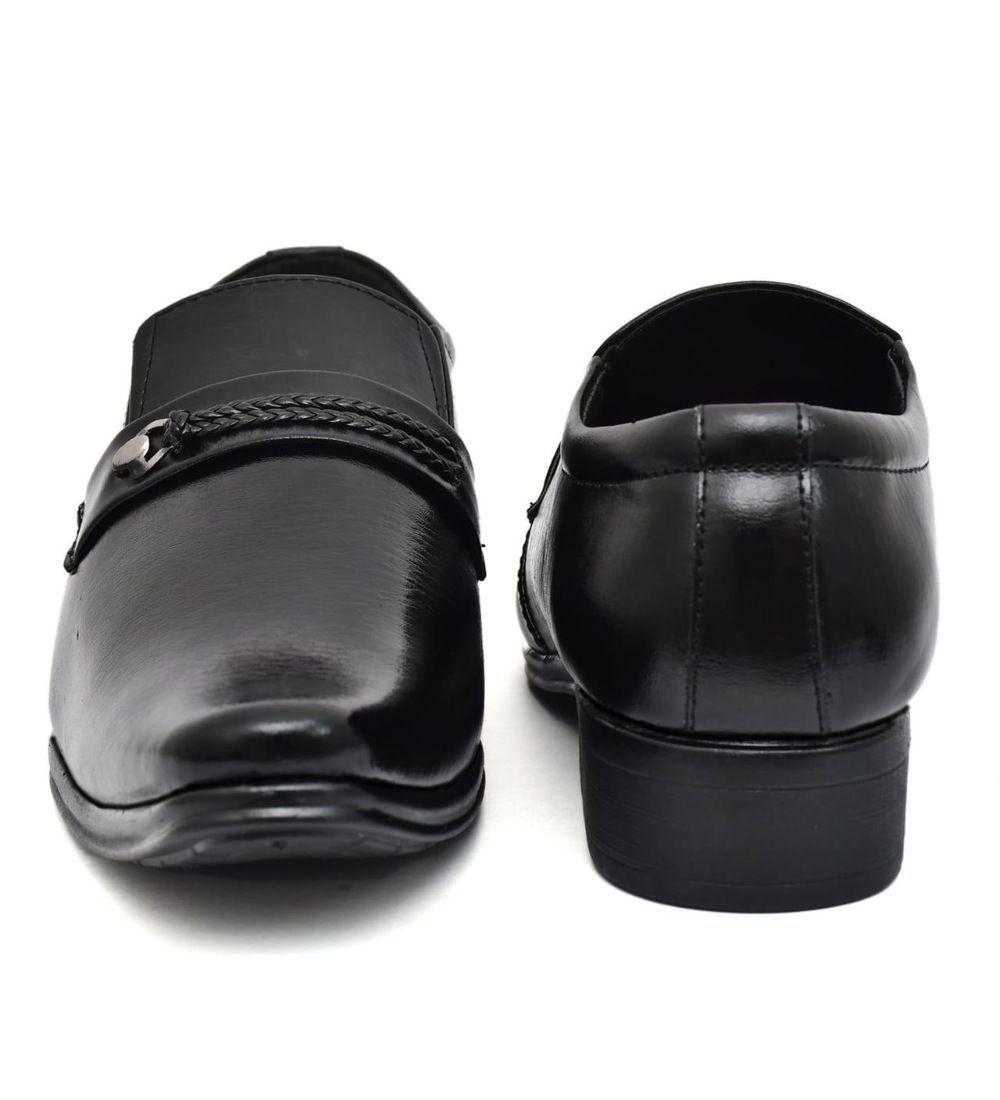 Mens Faux Leather Formal Shoes Size 8 (Black)