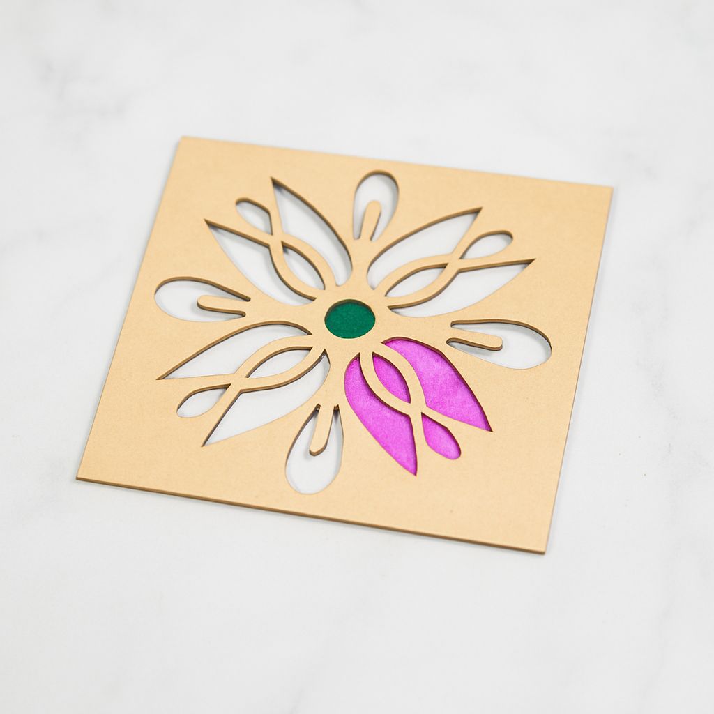 The Mohraj DIY Designer Rangoli Kit with 2 Stencils and 3 Vibrant Colors