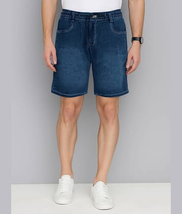 plounge Blue Denim Men's Denim Shorts ( Pack of 1 )