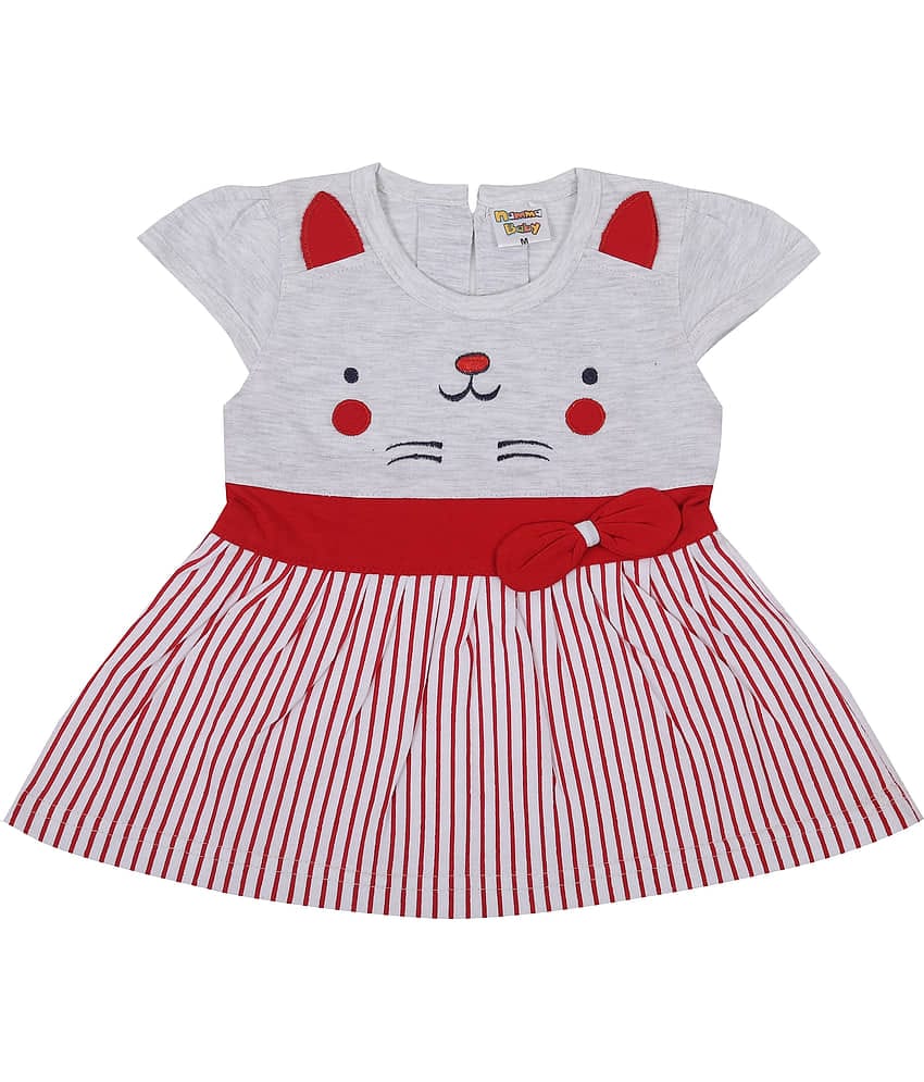 NammaBaby Pack of 1 Baby Girls Cotton Blend Frock ( Red )