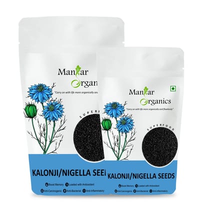 ManHar Organics Nigella Seeds 750gm- Kalonji seeds for hair growth (Pack of 2, 500gm + 250gm )