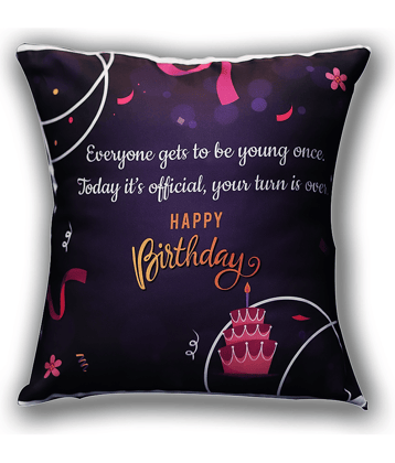 Ros - Multicolor Polyester Gifting Quotes Cushion
