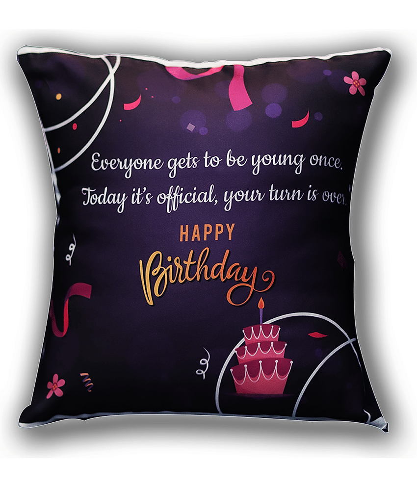 Ros - Multicolor Polyester Gifting Quotes Cushion