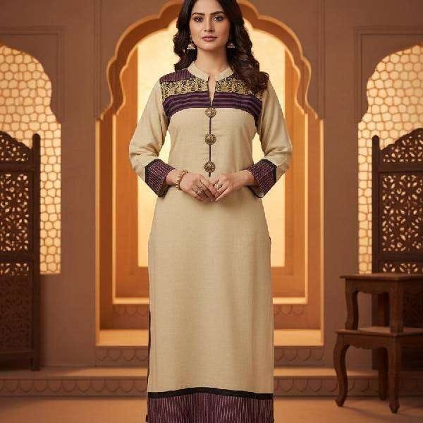 Premium Lining Chanderi Kurti for Everyday Wear