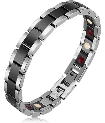 The Jewelbox Black Stainless Steel Bracelets
