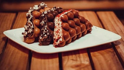 Brownie fudge bubble taco