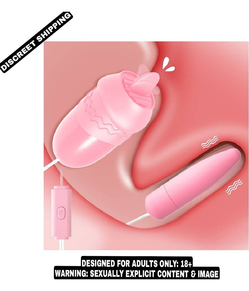 2 IN 1 LICKER+EGG USB POWER 12 FREQUENCY VIBRATOR SEXY TOY LOW PRICE FOR WOMEN BY KAMAHOUSE