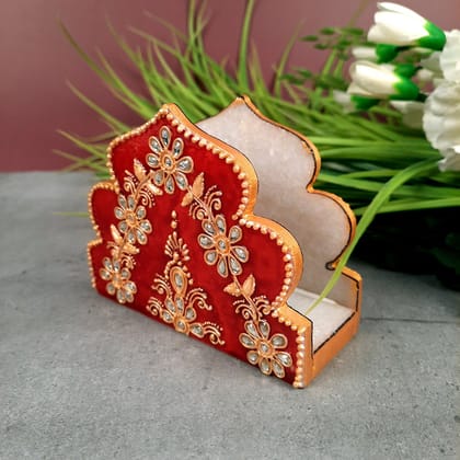 Tissue Paper Stand Marble | Napkin Holder | Tissue Dispenser Cum Holders with Intricate Handwork - For Home, Dining, Kitchen Decor & Gift - 5 Inch