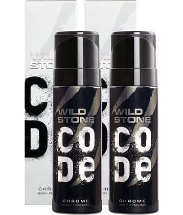 Wild Stone Code Chrome Combo Body Spray - For Men (300 ml, Pack of 2)