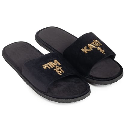 Naam Hi Kaafi Hai Domani Slippers (Desi Series)-EU 42 / UK 8 / Black