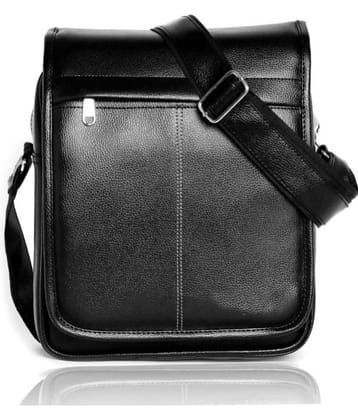 Raylan Black Solid Messenger Bag