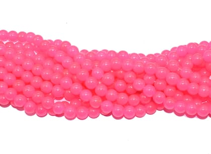 PaleVioletRed Round Painted Glass Beads For Jewelry Making , 10 MM , (BWGB-301) Sold By Per String of Approx 80 Pcs-Per String of Approx 80 PCS (120 Gram) / PaleVioletRed / 10 MM