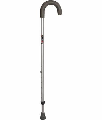 Walking Stick for Elderly & those Physically Challenged |Lightweight | Height Adjustable Walking Stick - Universal (Grey)
