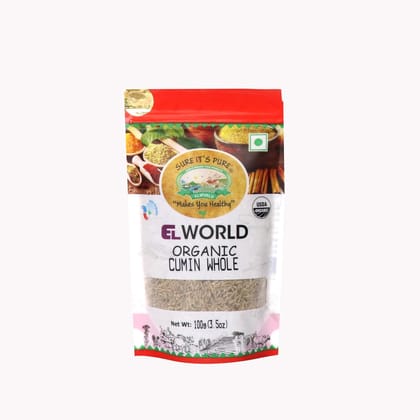 Elworld Agro & Organic Food Products Cumin Whole 100g Elworld Agro & Organic Food Products Cumin Whole 100g